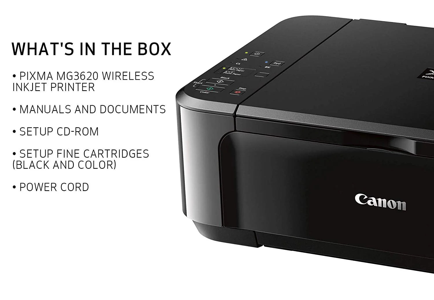 Canon PIXMA MG3620 Wireless All-in-One Inkjet Printer, Black N931743