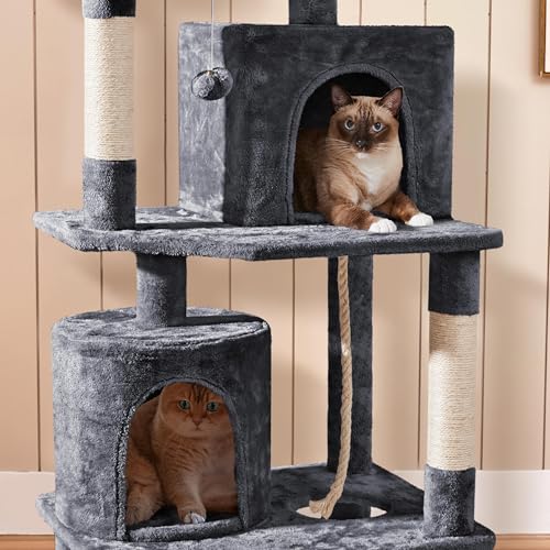 Yaheetech 62.5in Cat Tree with Platform & Hammock, Dark Gray L747397