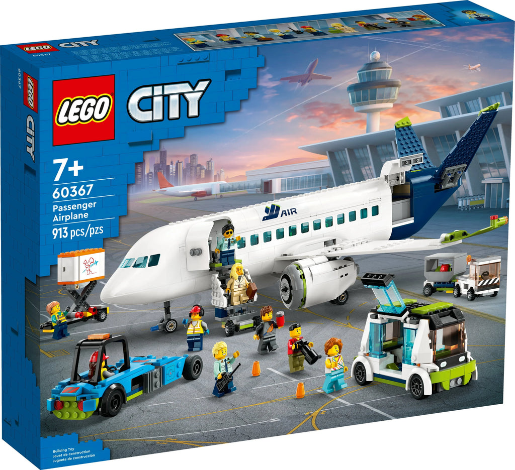 LEGO City Passenger Airplane 60367 Building Toy Set with 9 Minifigures O256977