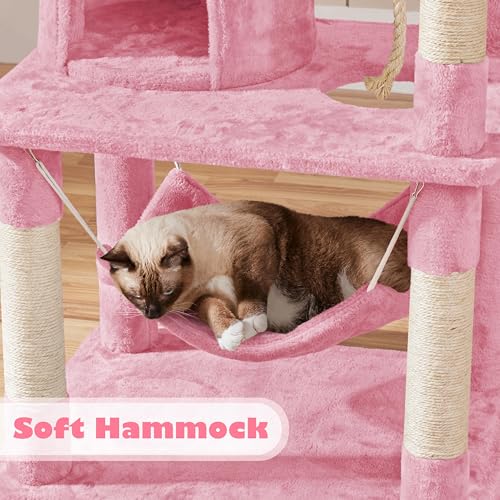 Yaheetech 62.5in Cat Tree with Platform & Hammock, Dark Gray L747397