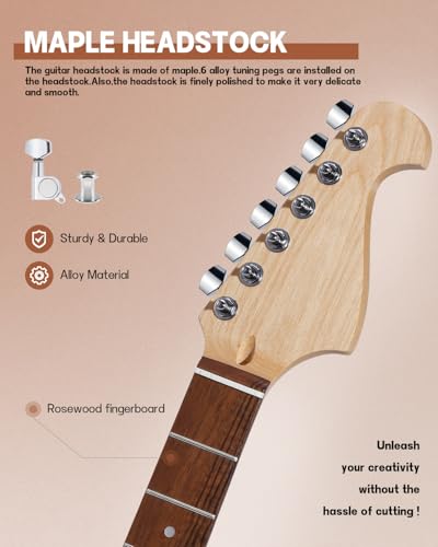 Leo Jaymz DIY Single Cut Electric Guitar Kit Mahogany Rosewood B148