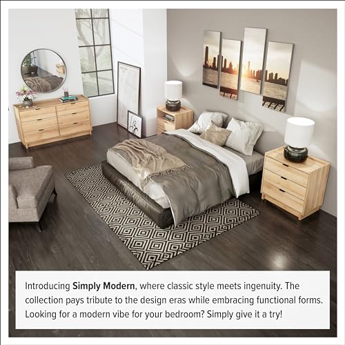 Prepac Sonoma Tall Nightstand with 3 Drawers, Black Q28004
