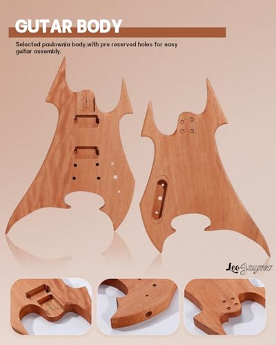 Leo Jaymz DIY Single Cut Electric Guitar Kit Mahogany Rosewood B148