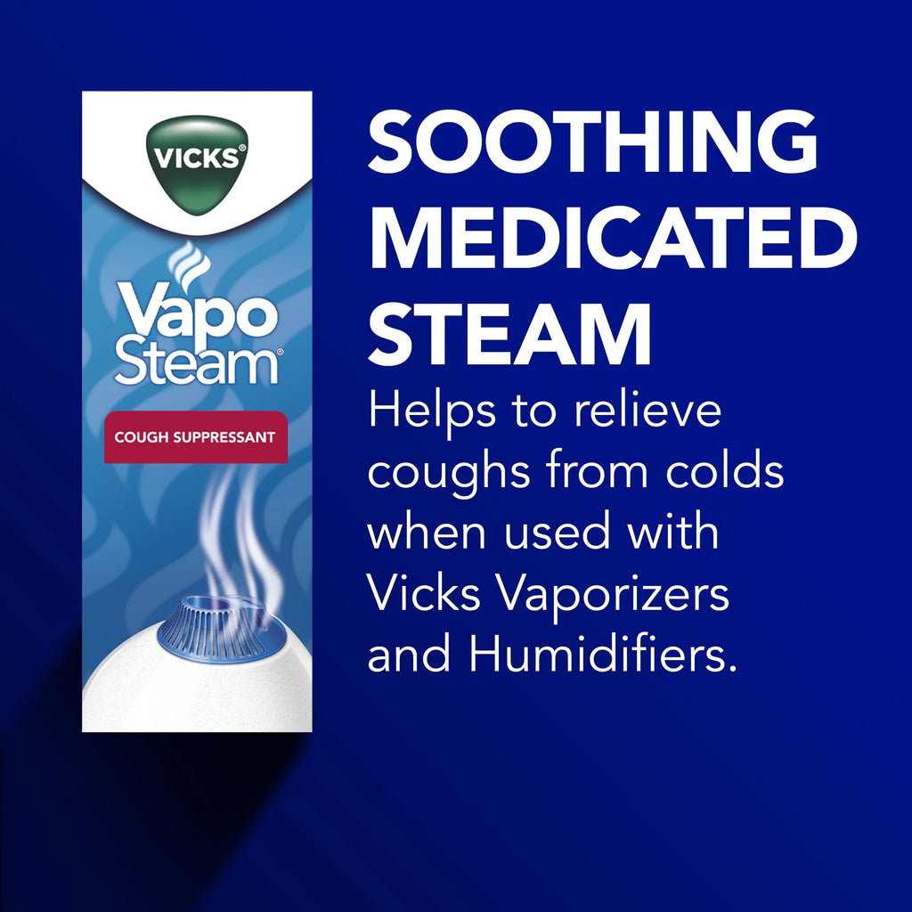 Vicks Warm Steam Vaporizer Humidifier, 600 sq ft, White O906