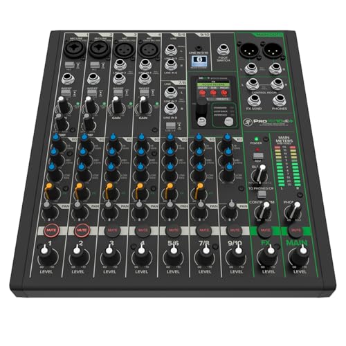 Mackie ProFX10 Go 10-channel Battery-powered Mixer with USB and Effects V810787