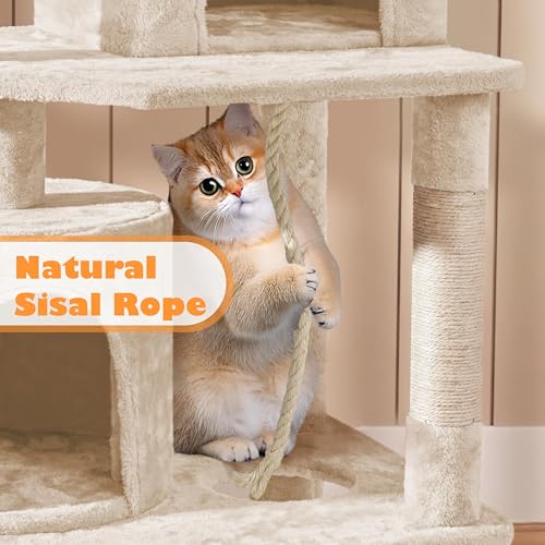 Yaheetech 62.5in Cat Tree with Platform & Hammock, Dark Gray L747397