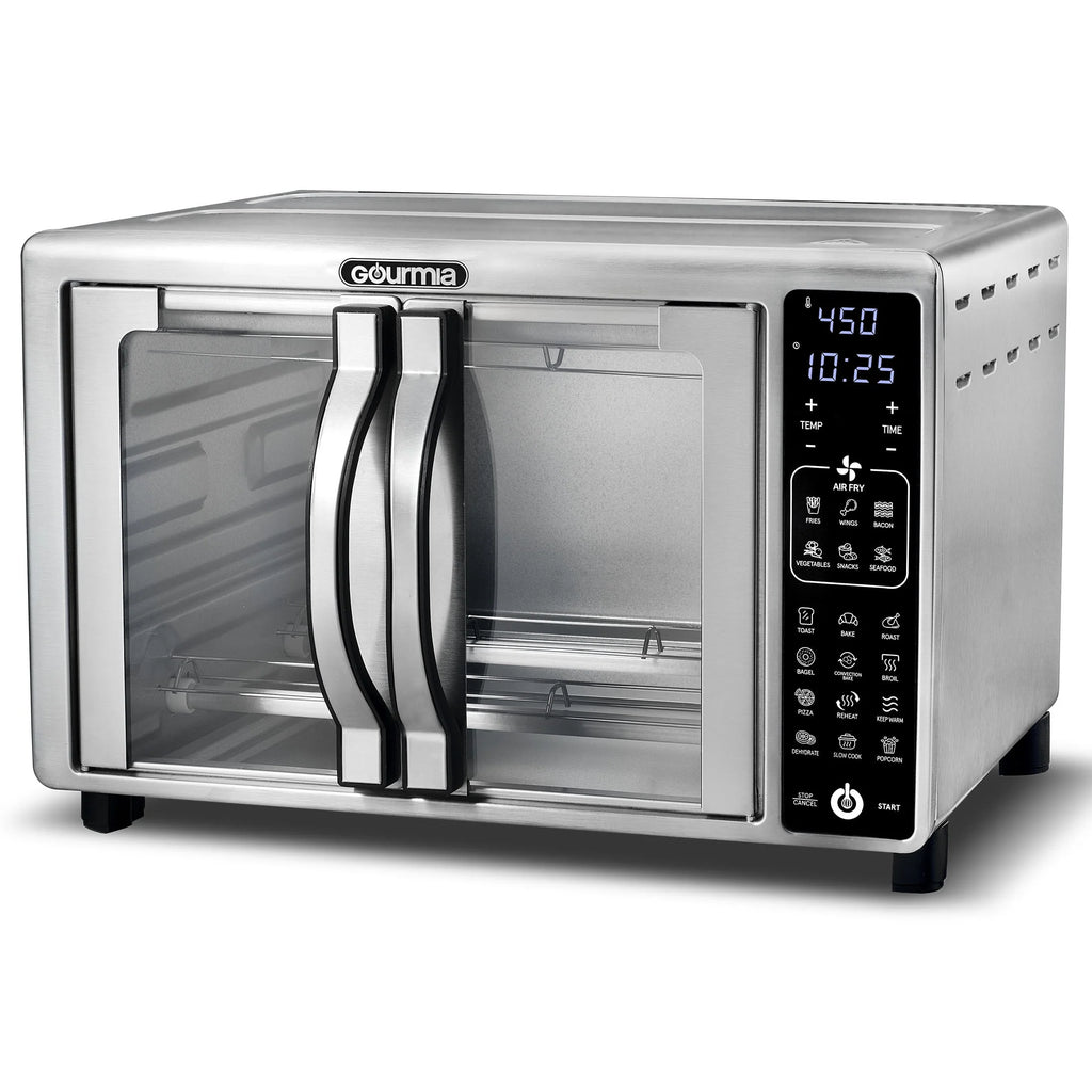 Gourmia Digital Air Fryer Toaster Oven, 6 Slice, Stainless Steel Y1038