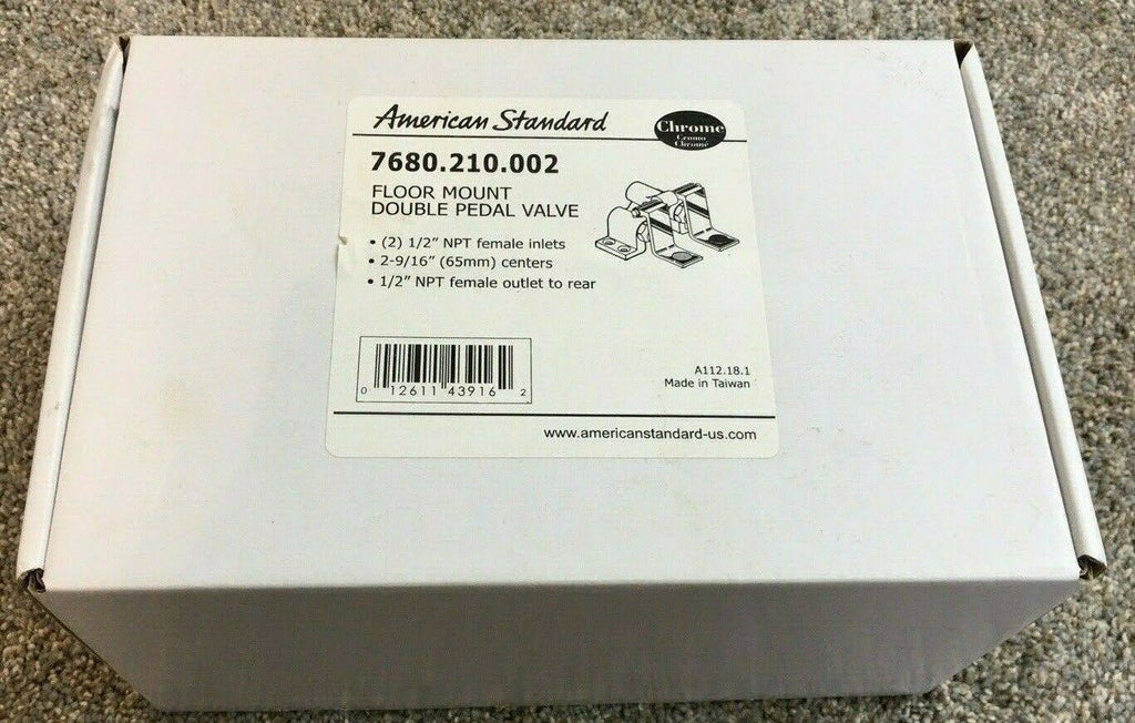 American Standard 7680.210.002 Floor Mounted Double Pedal Valve Chrome W938