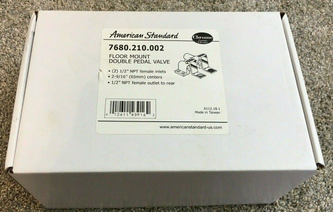 American Standard 7680.210.002 Floor Mounted Double Pedal Valve Chrome W938
