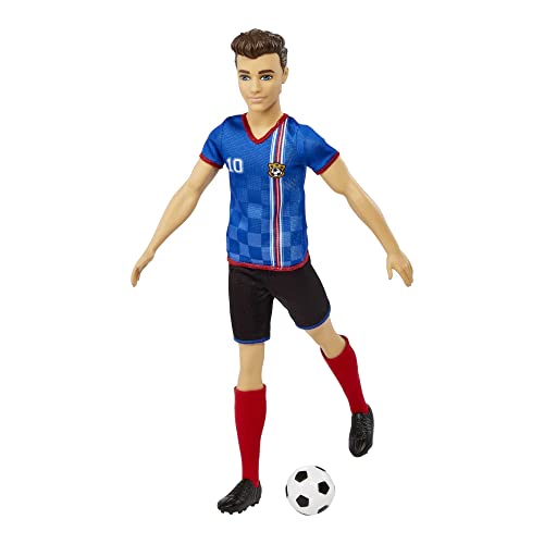 Barbie Careers Ken Fashion Doll Soccer Player with Accessories Q116964
