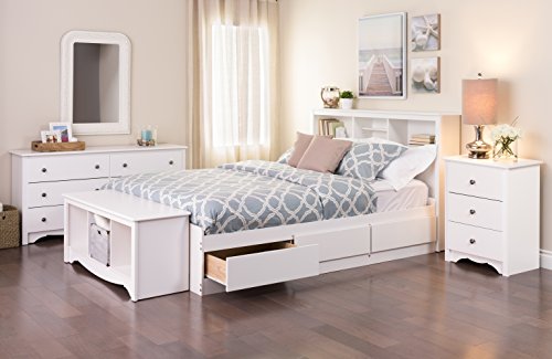 Prepac Sonoma Tall Nightstand with 3 Drawers, Black Q28004