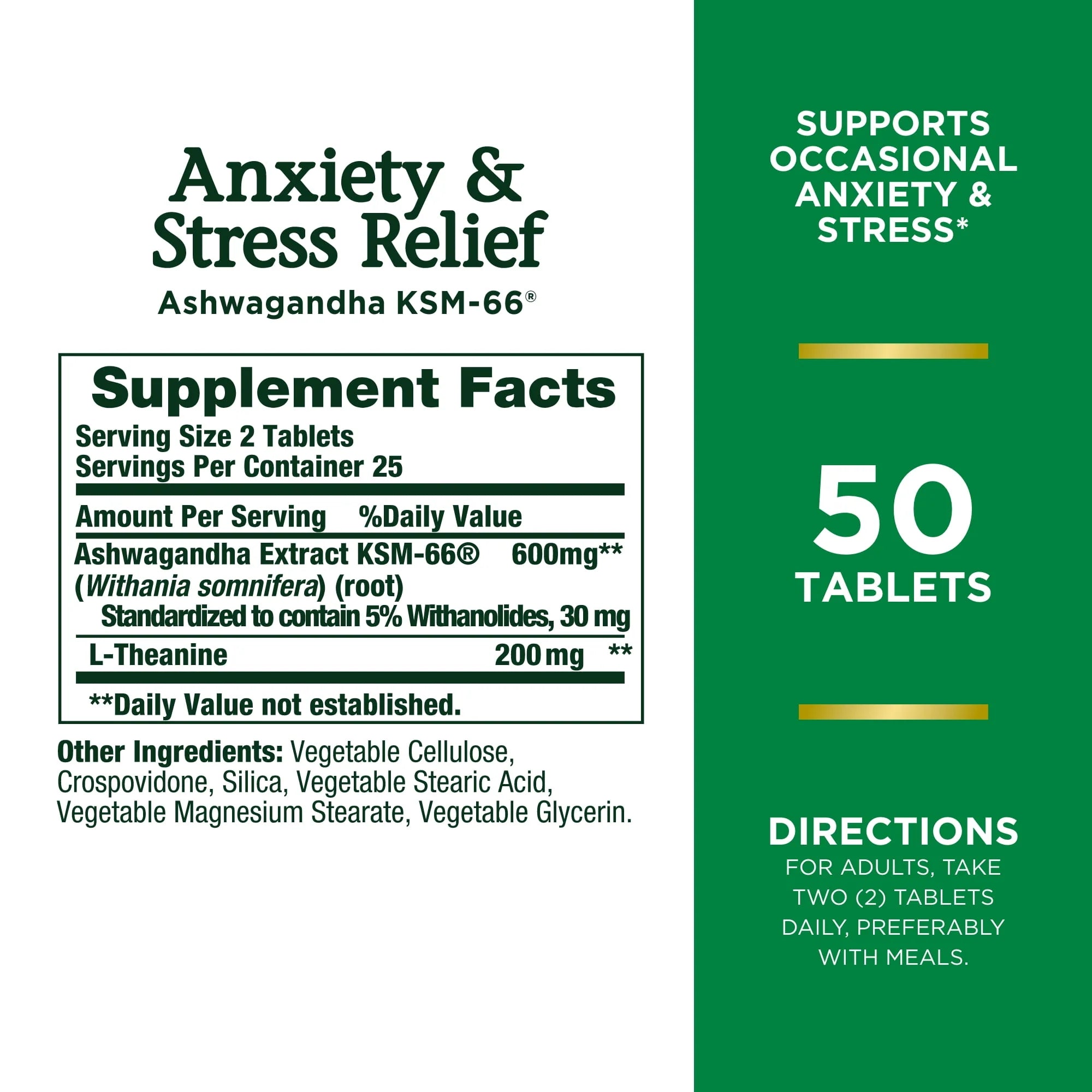 Nature's Bounty Ashwagandha KSM 66 Supplement, 50 Ct X166