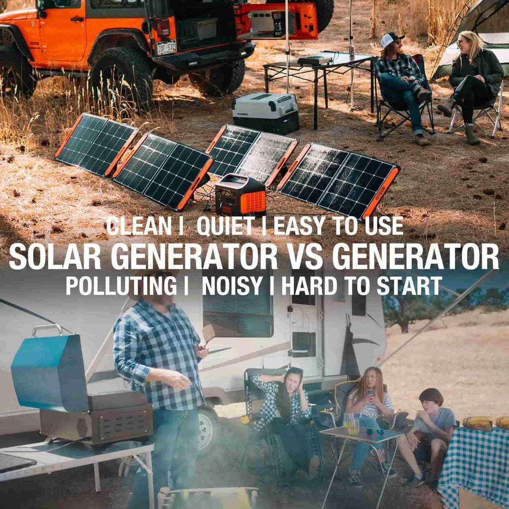 Jackery Solar Generator 1500 Portable Power Kit with 4 SolarSaga 100W Panels Q146
