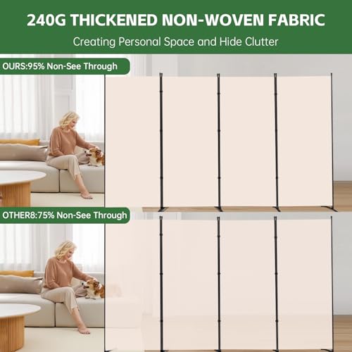 Room Divider Folding Privacy Screens, 3 Panel Portable Partition Q514484