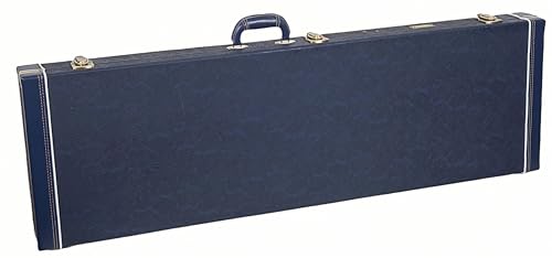 Crossrock Relief Series 335 Guitar Case for ES-335 & Semi-Hollow Electric Guitars, Carved Smoke Blue Finish S516