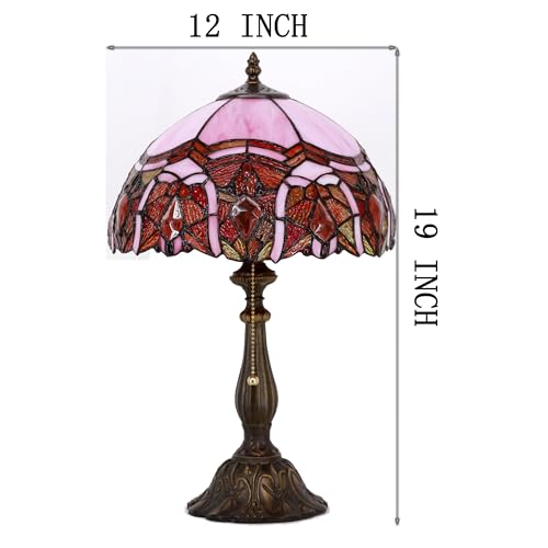 Tiffany Stained Glass Table Lamp Sea Blue Pear J2662