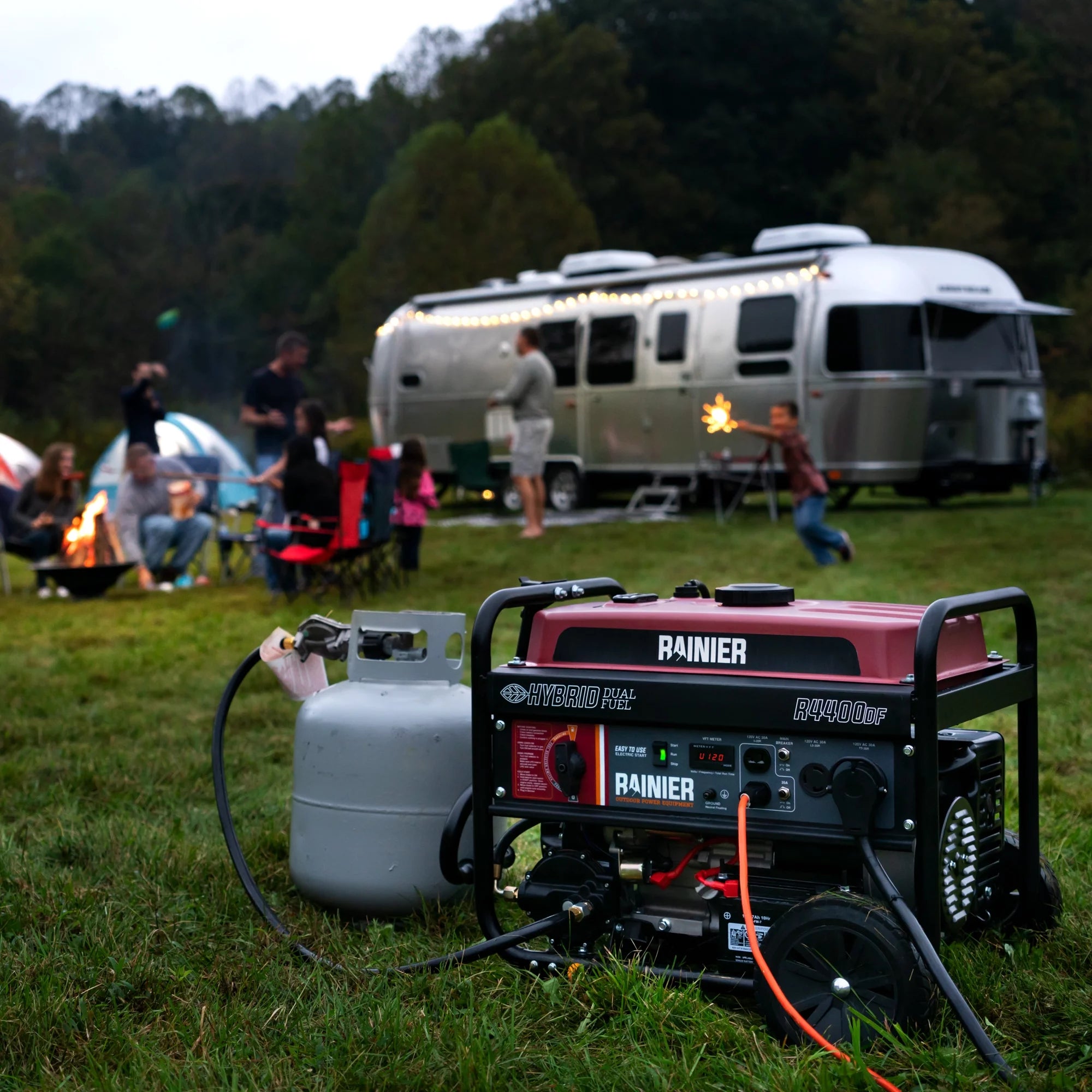 Rainier 4400 Peak Watt Dual Fuel Portable Generator with Electric Start U3534