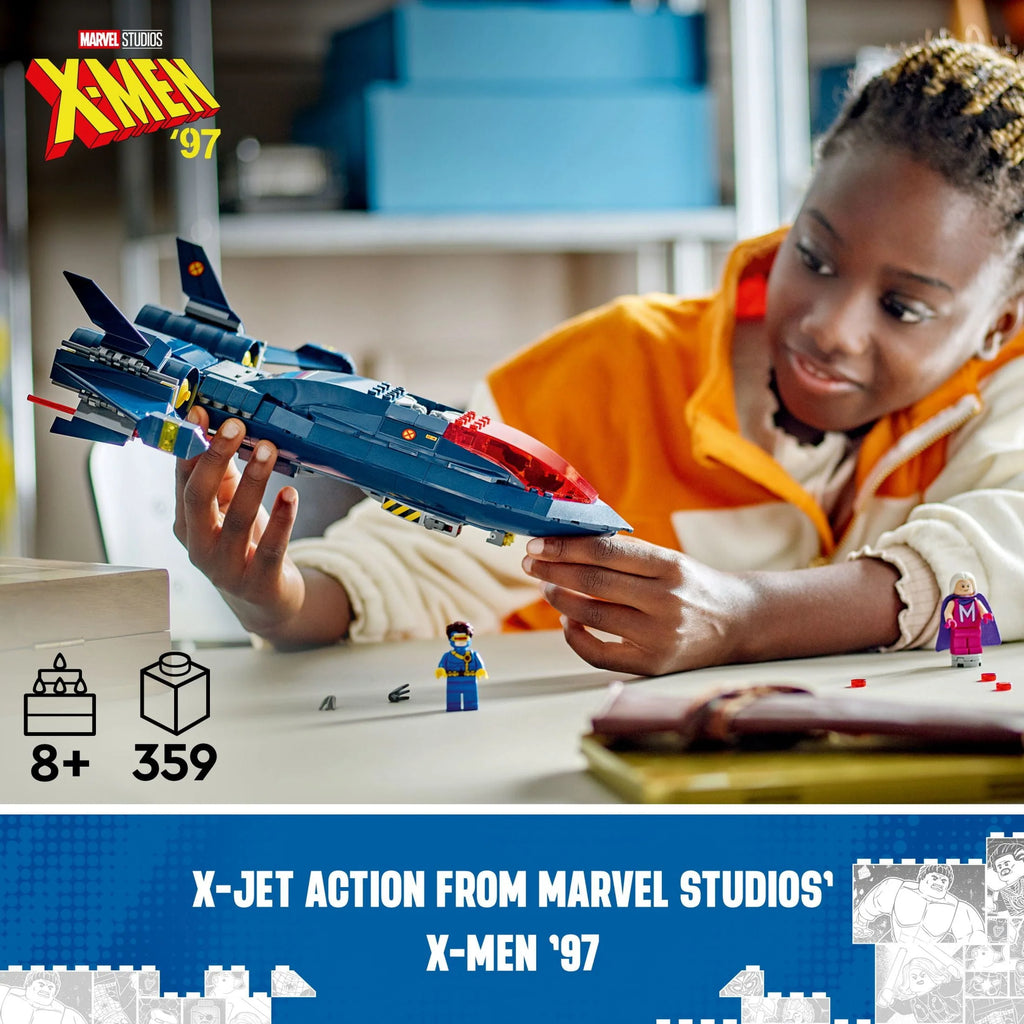 LEGO Marvel X-Men X-Jet Building Kit with 4 Minifigures, Ages 8+ C307222
