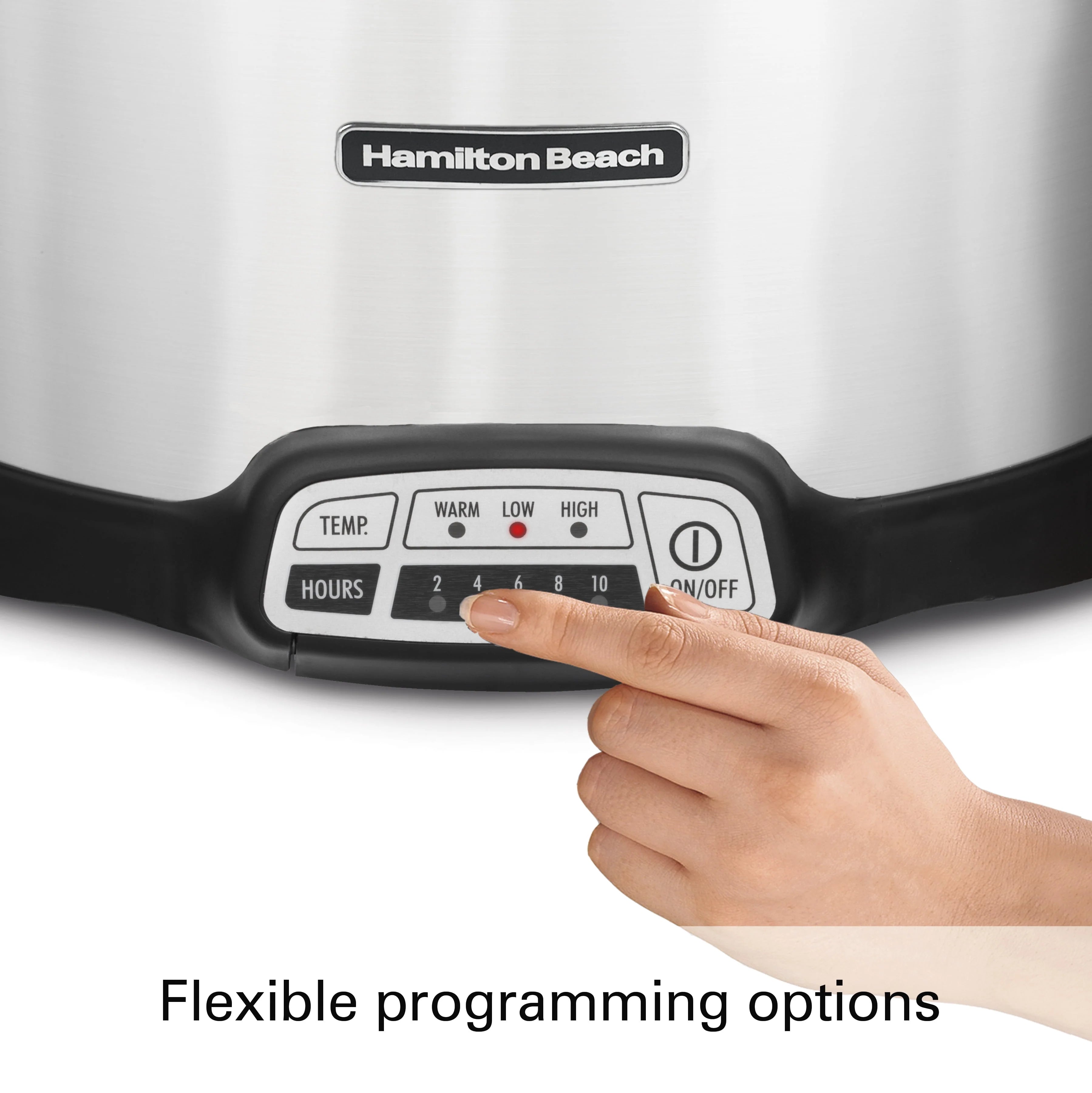 Hamilton Beach Stay or Go Programmable Slow Cooker with Party Dipper, 7 Quart, Red M628782