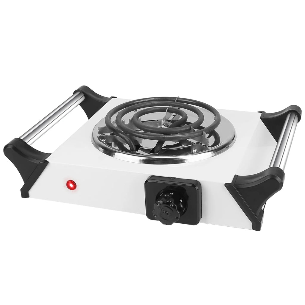 iMounTEK 1000W Electric Single Burner Portable Hot Plate with 5 Temperature Adjustments, White A6018