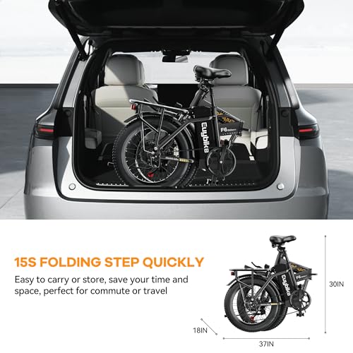 Folding Electric Bike 1000W 48V 20AH Removable Battery 20" Fat Tire for Adults C847123