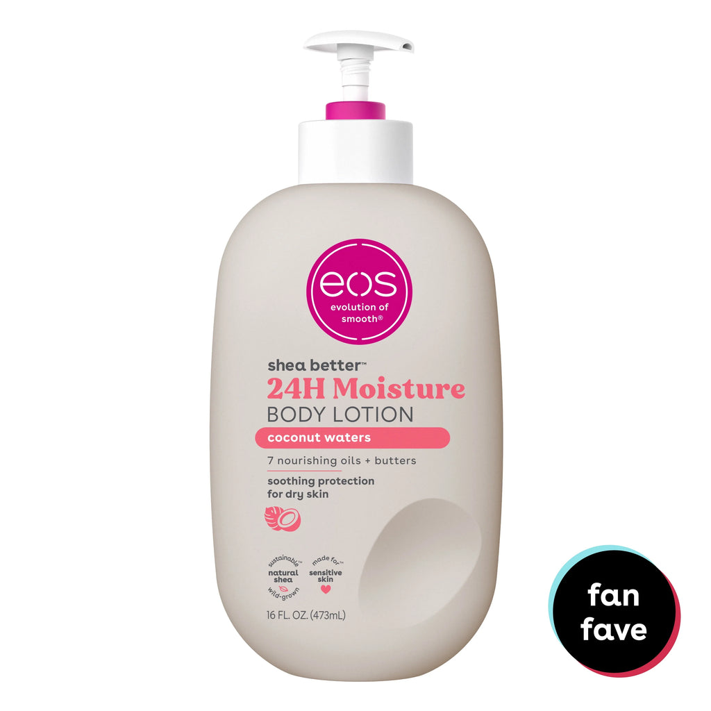 eos Shea Better Body Lotion- Coconut Waters, Soothes Dry Skin, 16 fl oz
