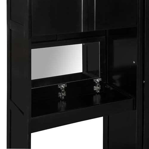 SOFTSEA Queen Murphy Bed with Desk and Storage, Espresso S562