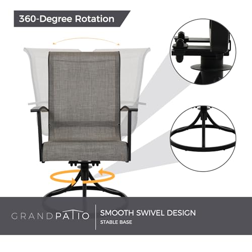 7-Piece Patio Dining Set for 6 with Swivel Chairs and Rectangular Table P2318
