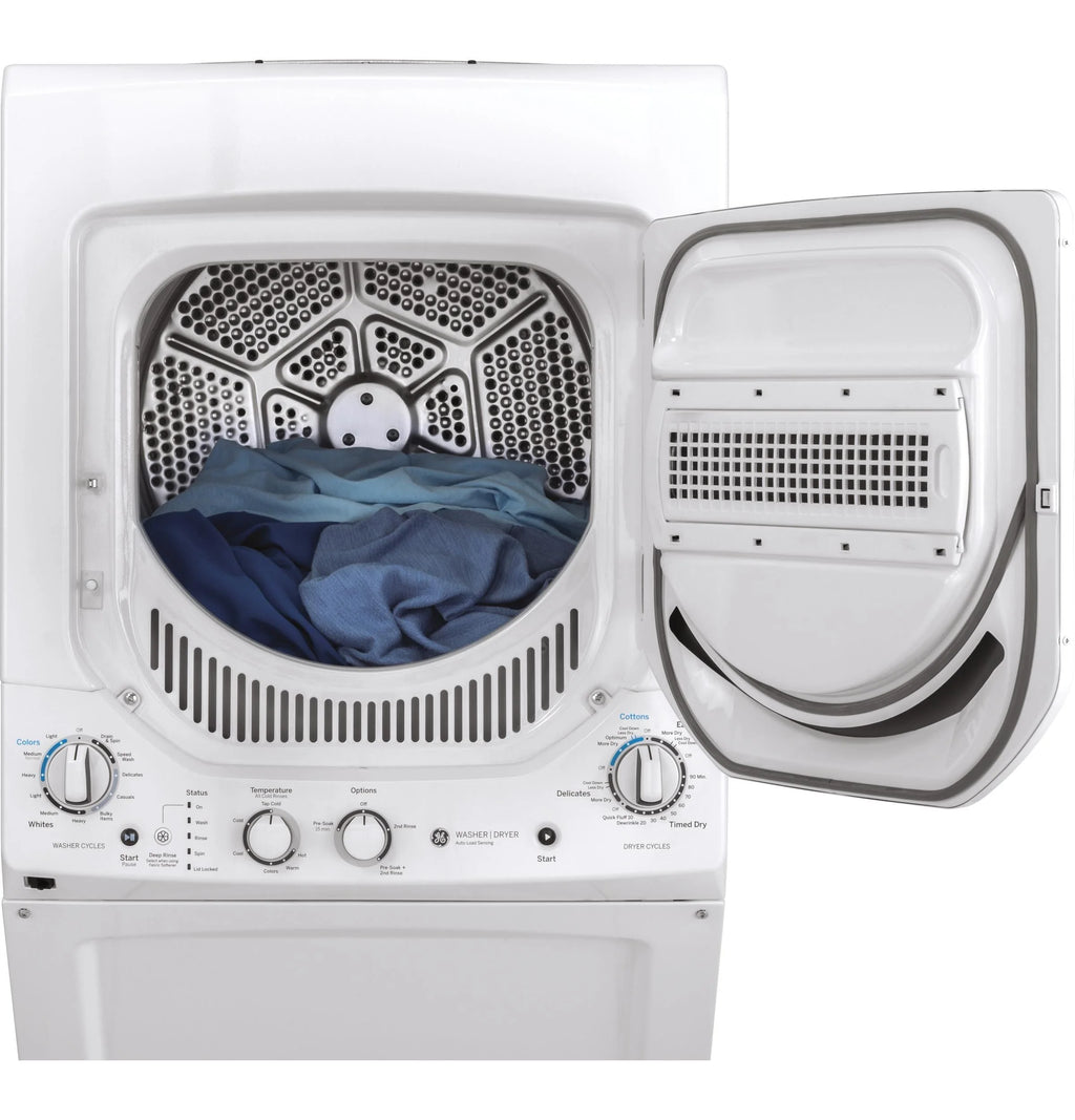 GE Unitized Spacemaker® Washer and Electric Dryer with Stainless Steel Basket S719