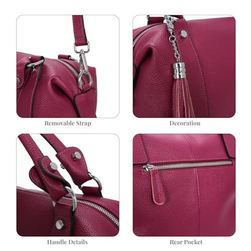 HESHE Women's Genuine Leather Crossbody Handbag F1819