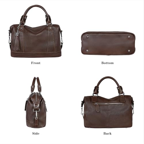 HESHE Women's Genuine Leather Crossbody Handbag F1819