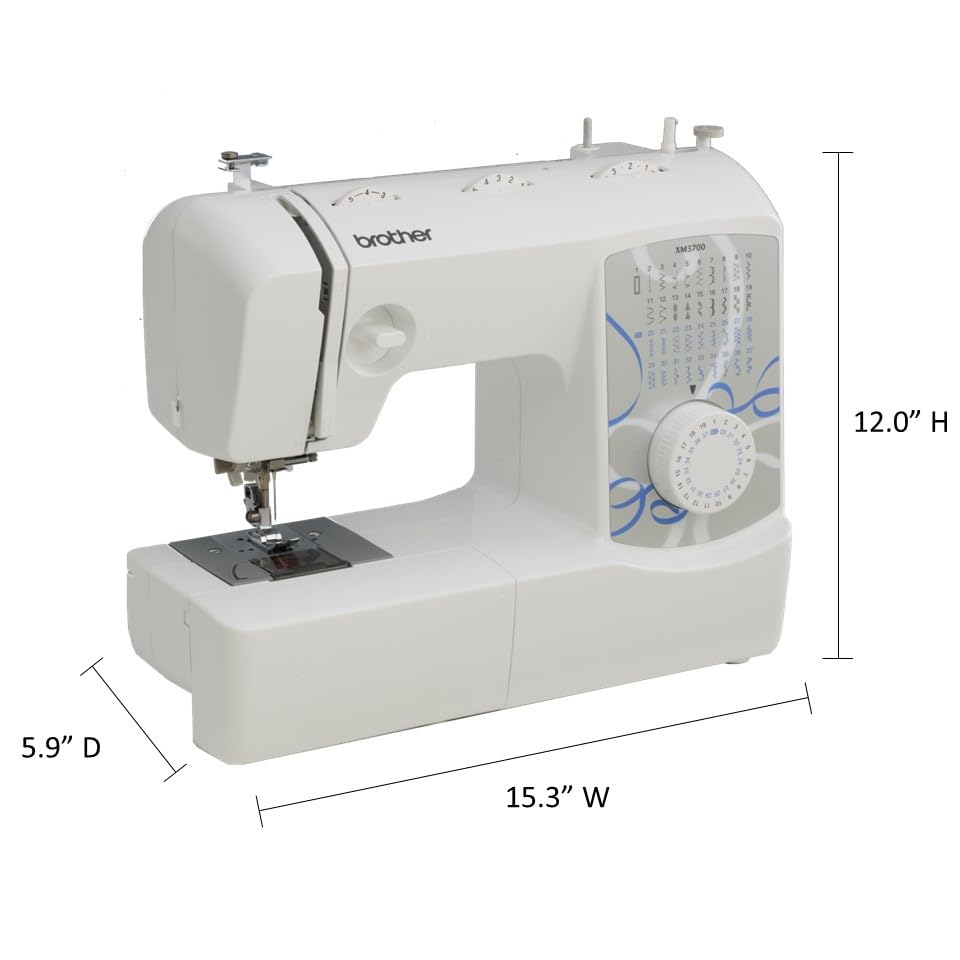 Brother XM3700 Sewing Machine, 37 Stitches, White A35490