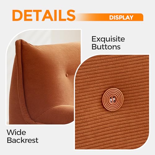 Giant Bean Bag Chair Sofa with Memory Foam for Adults and Kids, Caramel X927258