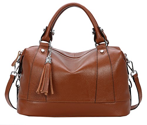 HESHE Women's Genuine Leather Crossbody Handbag F1819