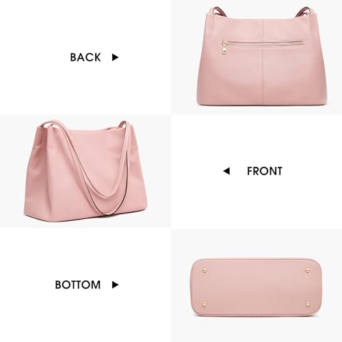 Kattee Leather Tote Bag for Women, Casual Shoulder Hobo Purse with Magnetic Snap Closure U606