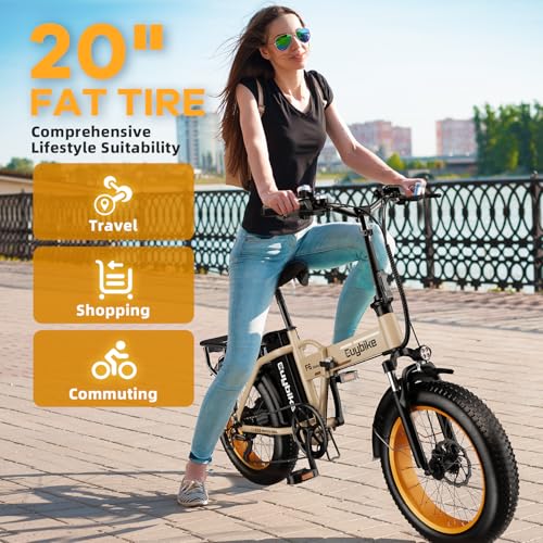 Folding Electric Bike 1000W 48V 20AH Removable Battery 20" Fat Tire for Adults C847123