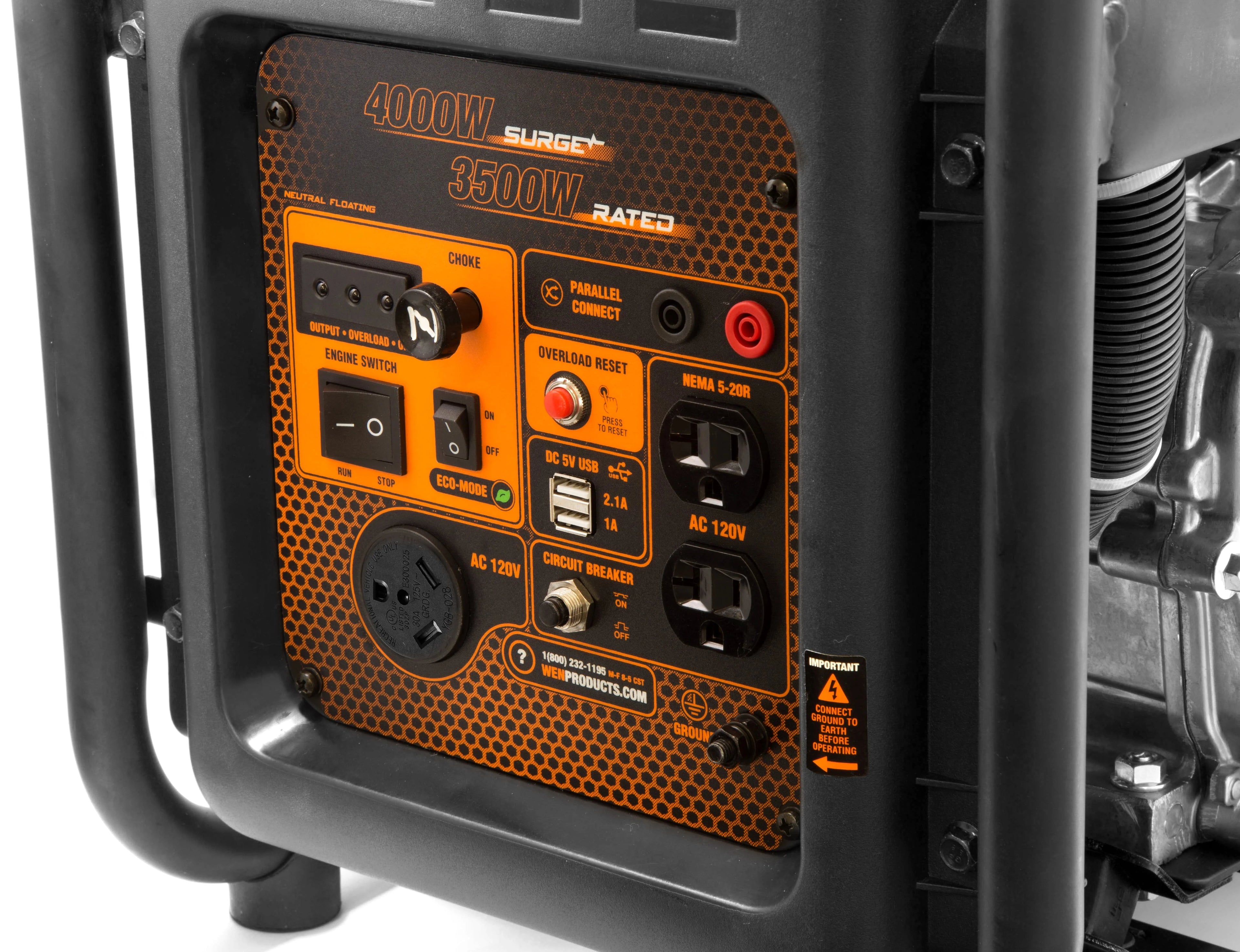 WEN RV-Ready 4000-Watt Open Frame Inverter Generator Y358