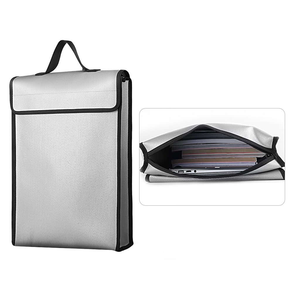 Tomshoo Fireproof Document Bag Waterproof Heat Insulation for Files Cash Passport E36672