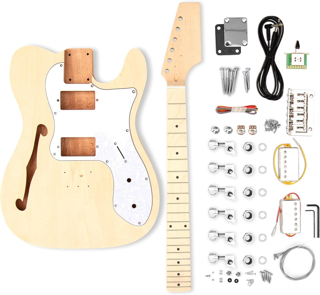 FretWire TL Style DIY Electric Guitar Kit (Ash TL Snakehead) K114