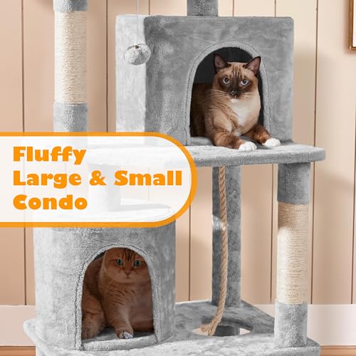 Yaheetech 62.5in Cat Tree with Platform & Hammock, Dark Gray L747397