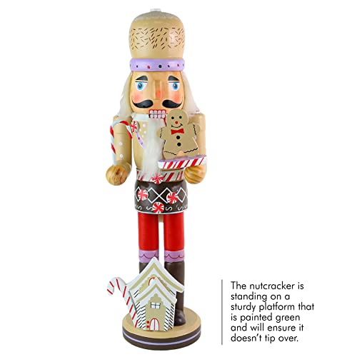 Ornativity Gingerbread Chef Nutcracker Wooden Christmas Decoration 14" B8313