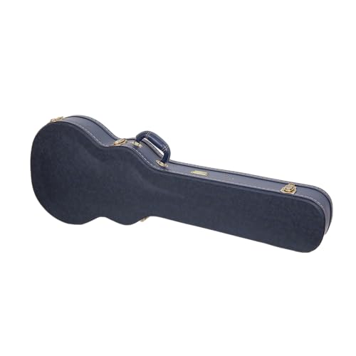 Crossrock Relief Series 335 Guitar Case for ES-335 & Semi-Hollow Electric Guitars, Carved Smoke Blue Finish S516