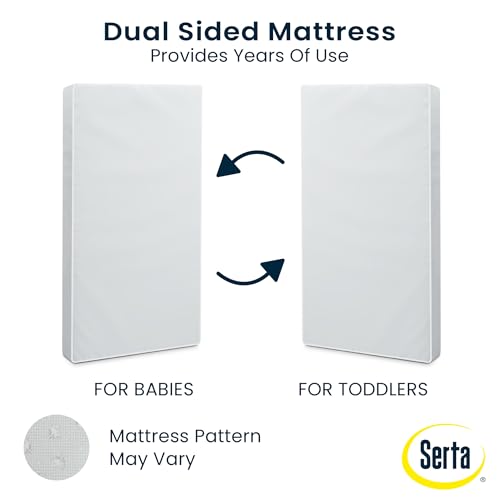 Serta Perfect Slumber Dual Sided Crib and Toddler Mattress Waterproof Hypoallergenic Z38361