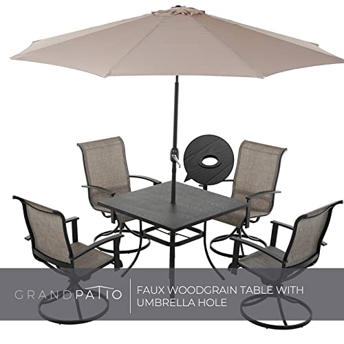 7-Piece Patio Dining Set for 6 with Swivel Chairs and Rectangular Table P2318