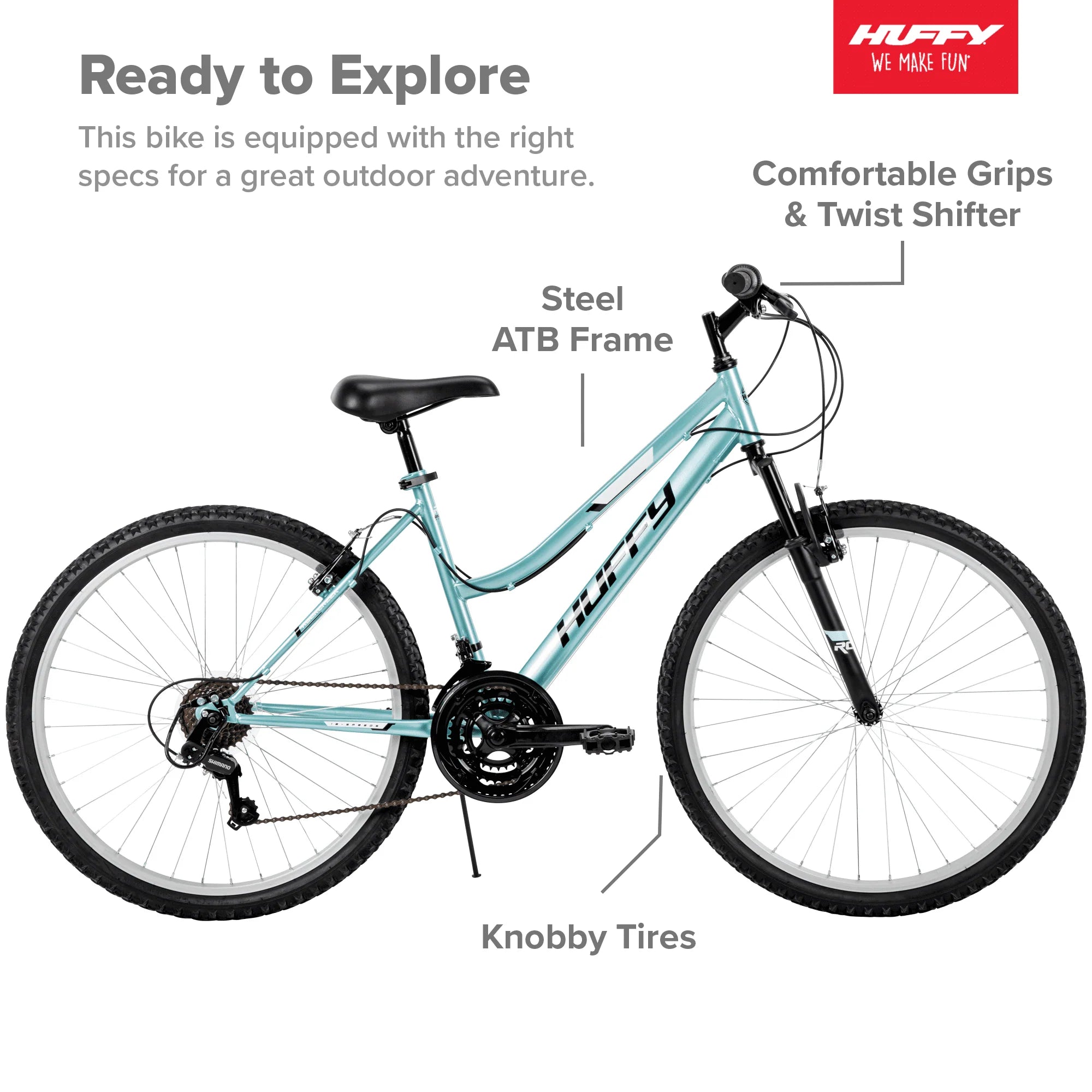 Huffy 26" Rock Creek Women's 18-Speed Mountain Bike, Mint S3745