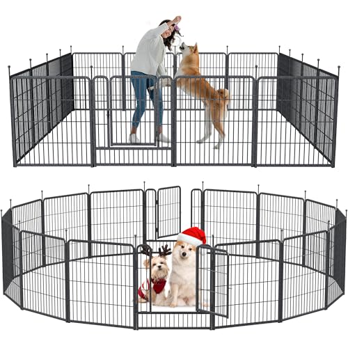 Mr Ironstone Dog Playpen 40" Height 8 Panels Portable Foldable Indoor Outdoor Pet Fence D44635
