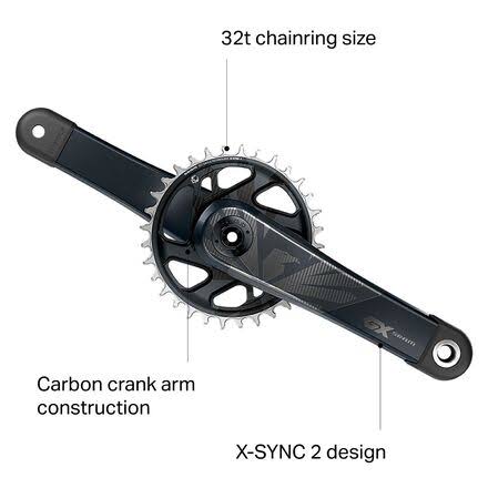 SRAM GX Eagle Carbon Dub Boost Crankset 175mm 32T W210