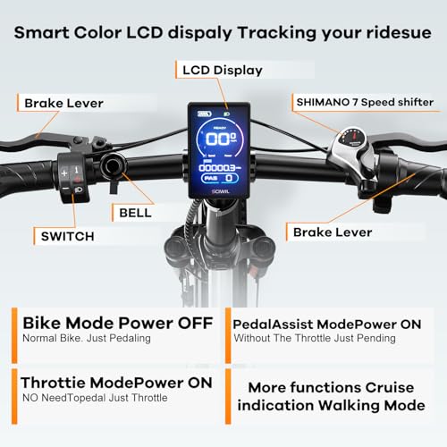 Folding Electric Bike 1000W 48V 20AH Removable Battery 20" Fat Tire for Adults C847123