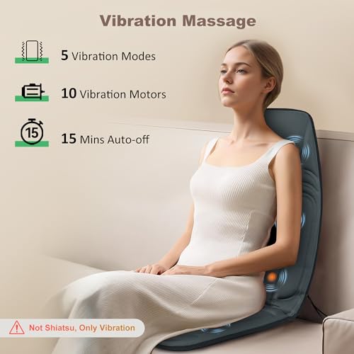 Vibration Back Massager with Heat for Chair E924824