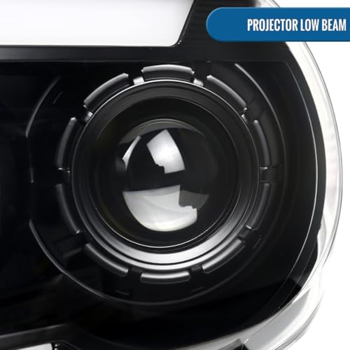 2007-2017 Toyota Tundra Sequoia Projector Headlights LED Sequential Turn Signals Pair Black E615